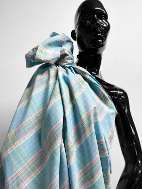 1 7/8 Last Piece  Pastel Plaid Cotton Poplin
