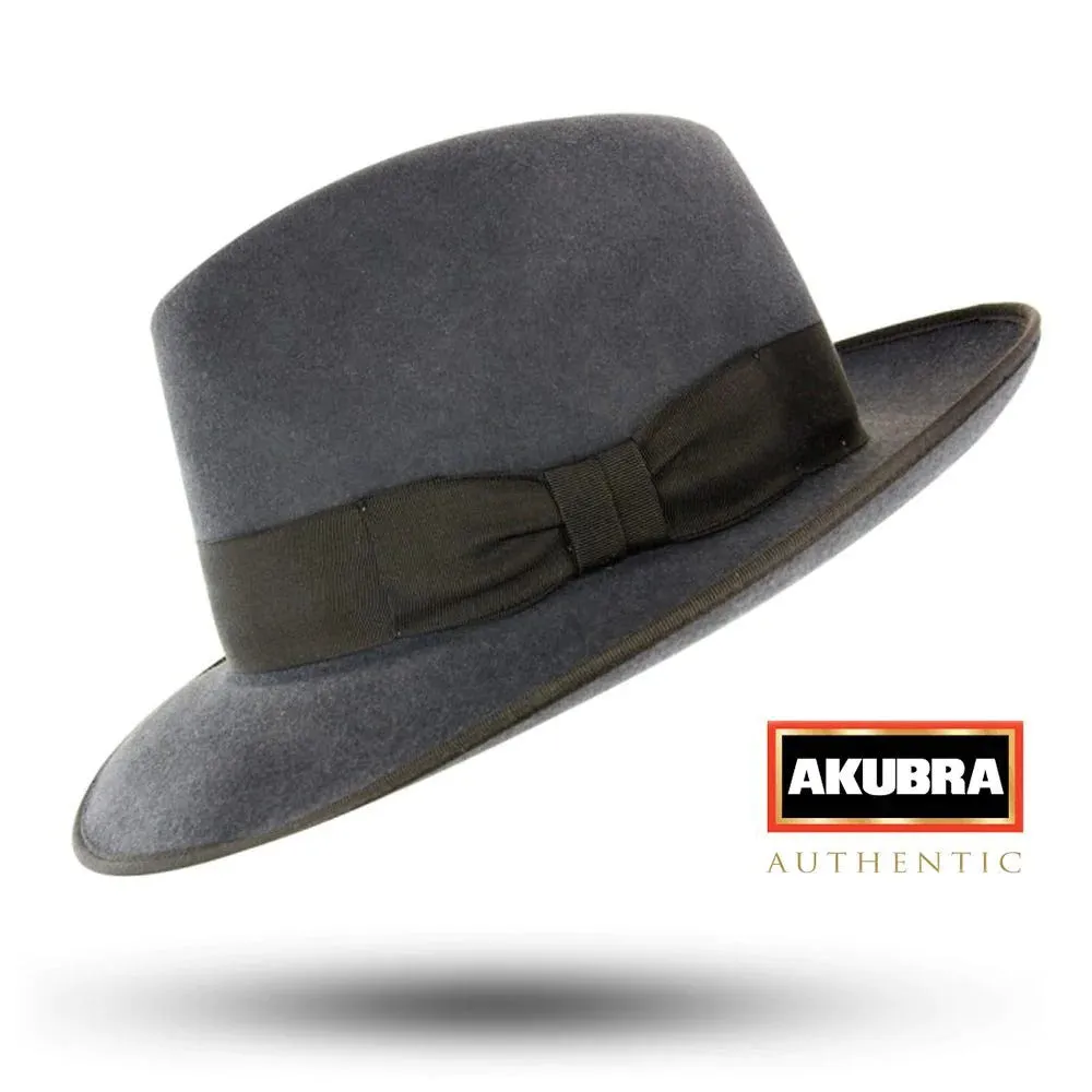 Akubra Whippet Trilby Hat Fur Felt - Grey - 54cm