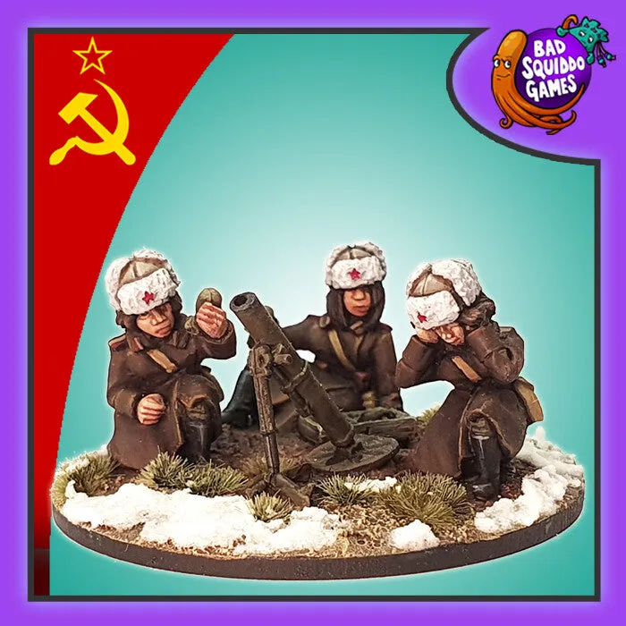 Bad Squiddo Games Winter 82mm Mortar and Crew BSQ FZ016