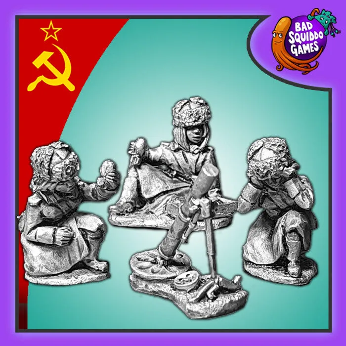 Bad Squiddo Games Winter 82mm Mortar and Crew BSQ FZ016