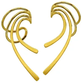 Beautifully Simple Classic Long Wave Ear Cuff / Jackets Solid