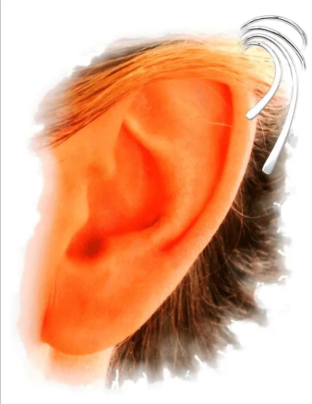 Beautifully Simple Classic Long Wave Ear Cuff / Jackets Solid