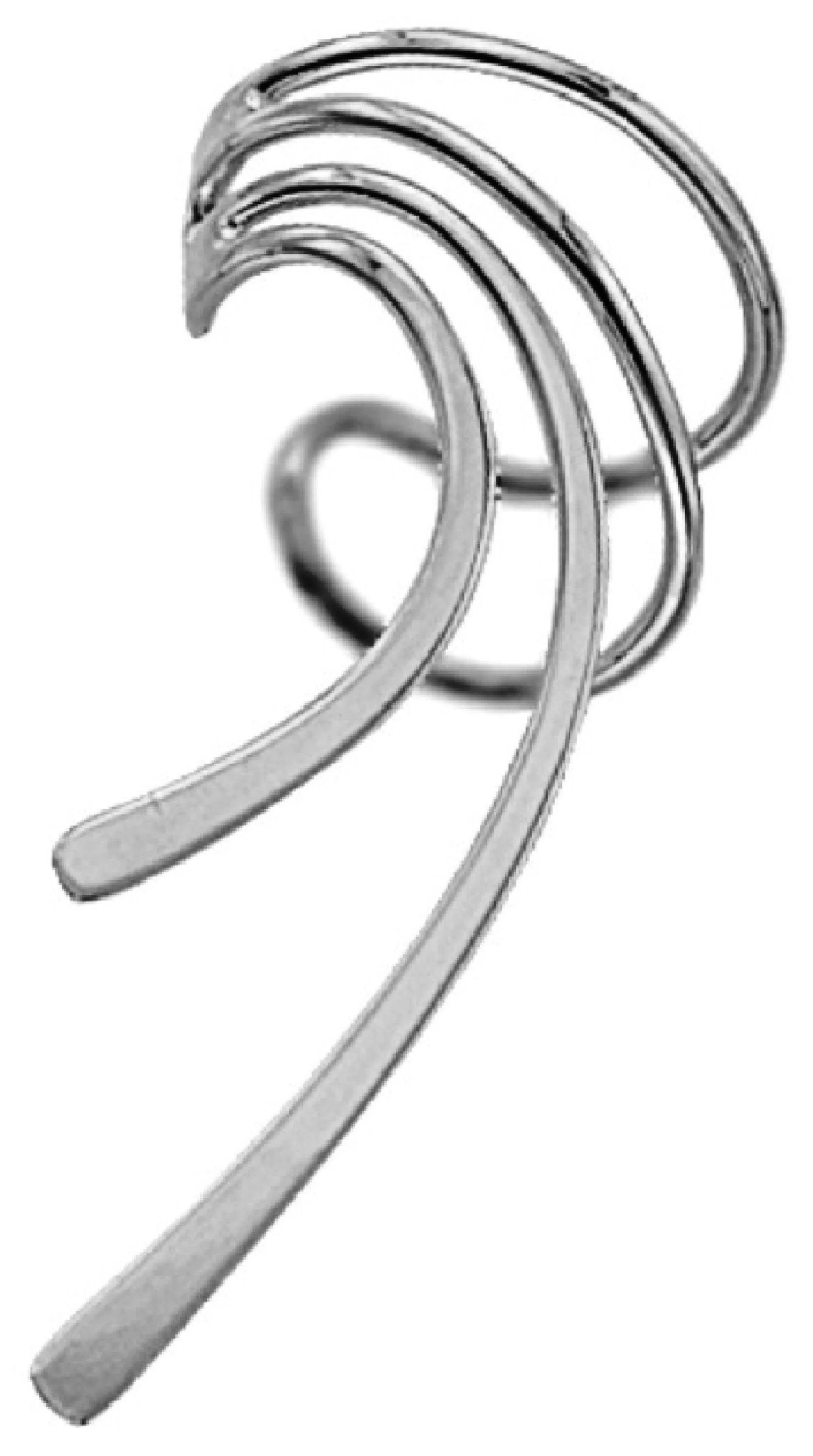 Beautifully Simple Classic Long Wave Ear Cuff / Jackets Solid
