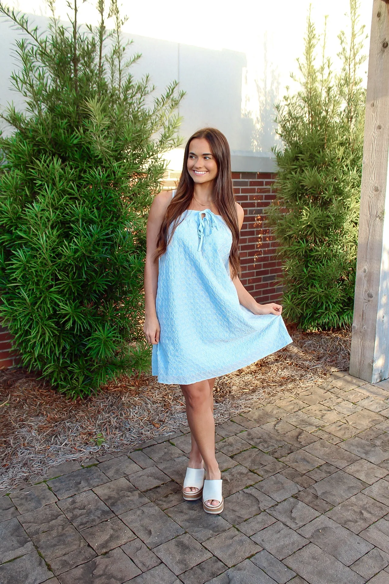Blue Belle Eyelet dress