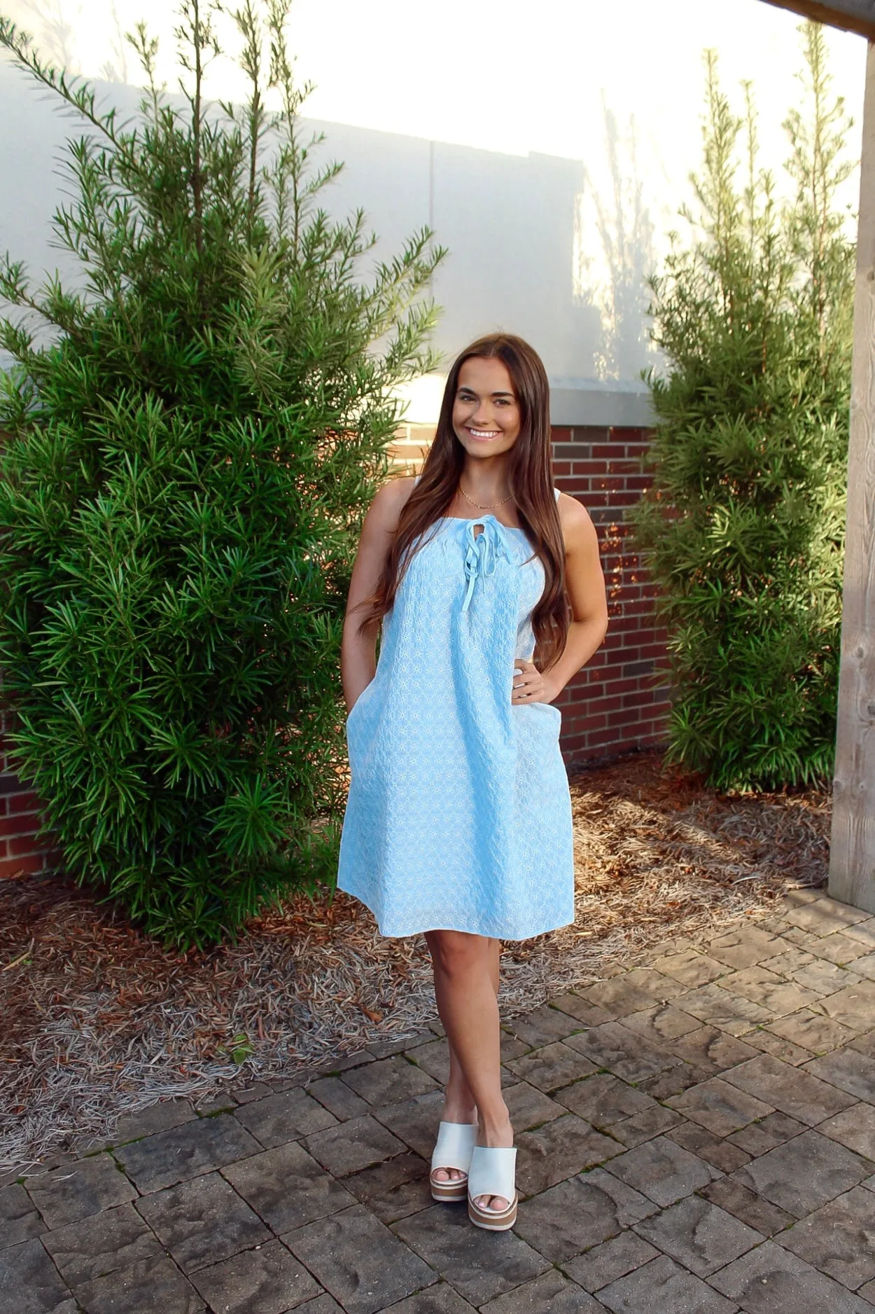 Blue Belle Eyelet dress