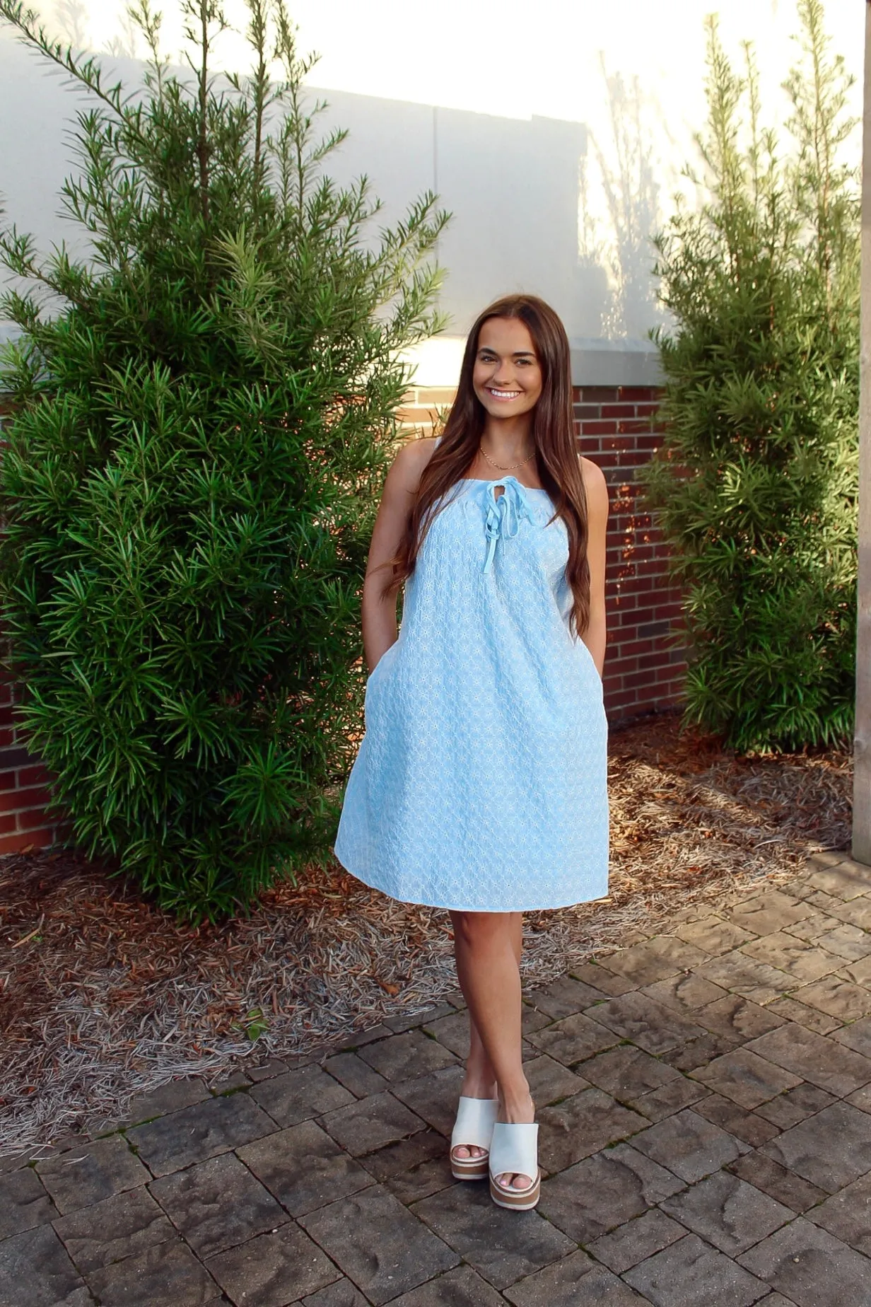 Blue Belle Eyelet dress