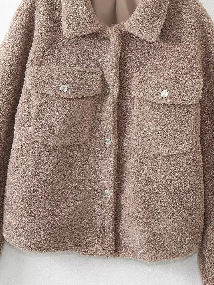 Button Down Teddy Jacket