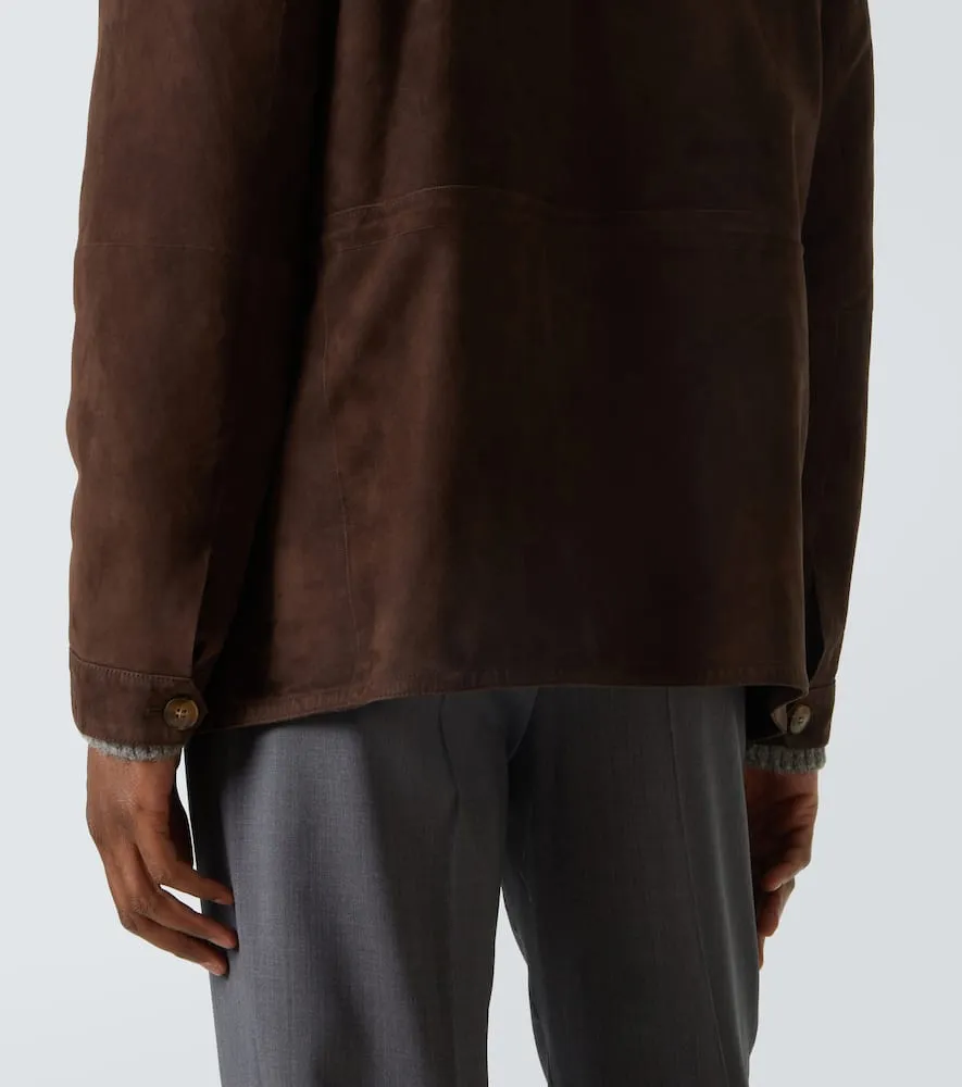 Canali Leather field jacket
