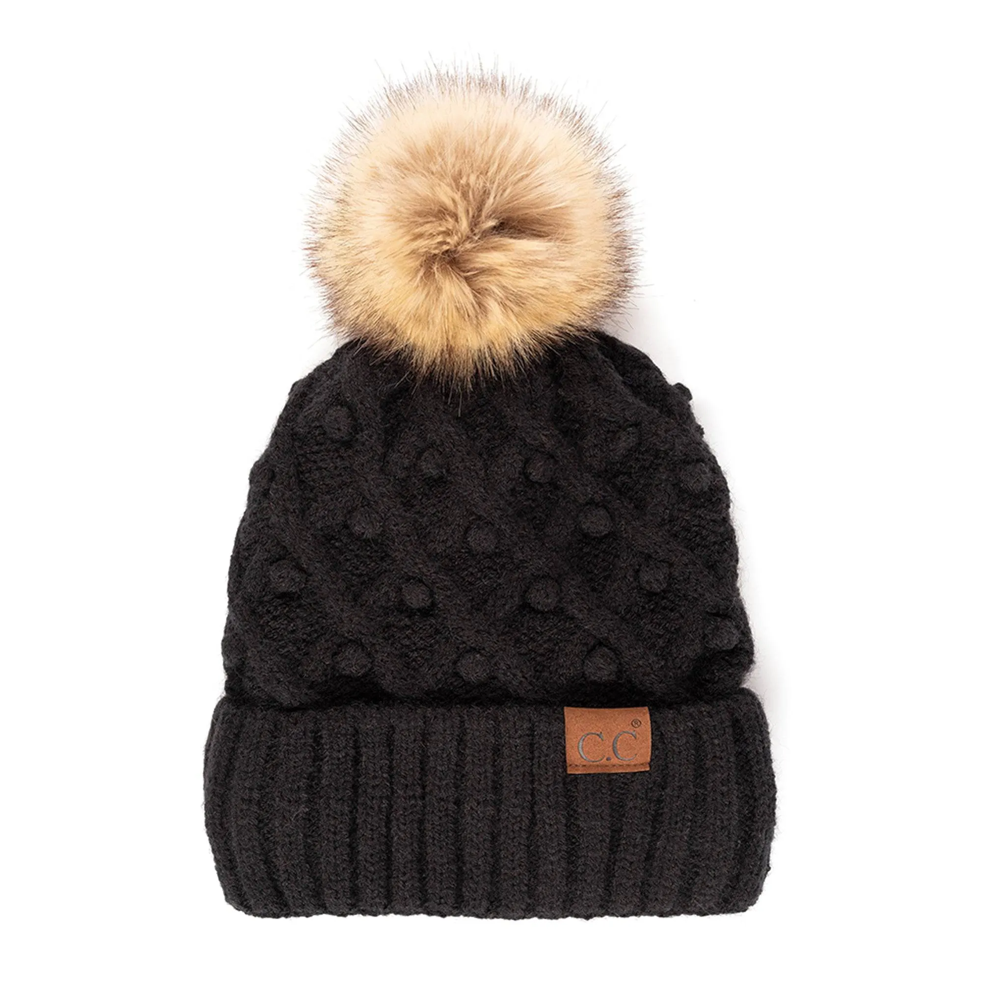 CC Crafted Pom Adult Teen Stretchy Beanies Hats