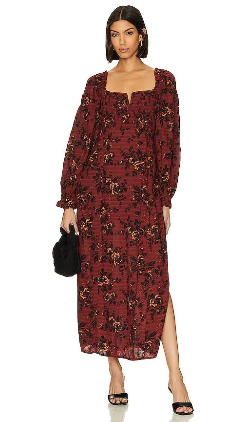 Free People Jaymes Midi in Burgundy