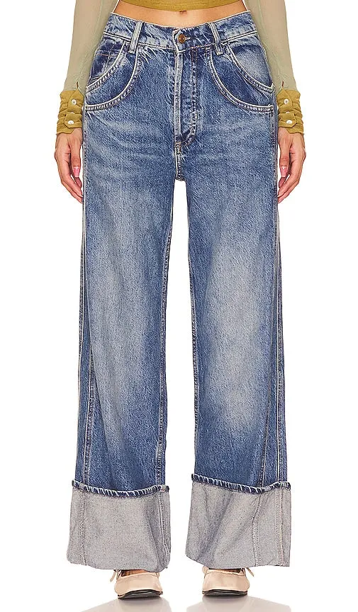 Free People x Revolve x We The Free Final Countdown Bf Jean in Blue