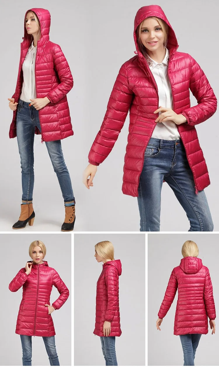 (Free Shipping) NewBang Plus Sizes Long Down Jacket Women Winter