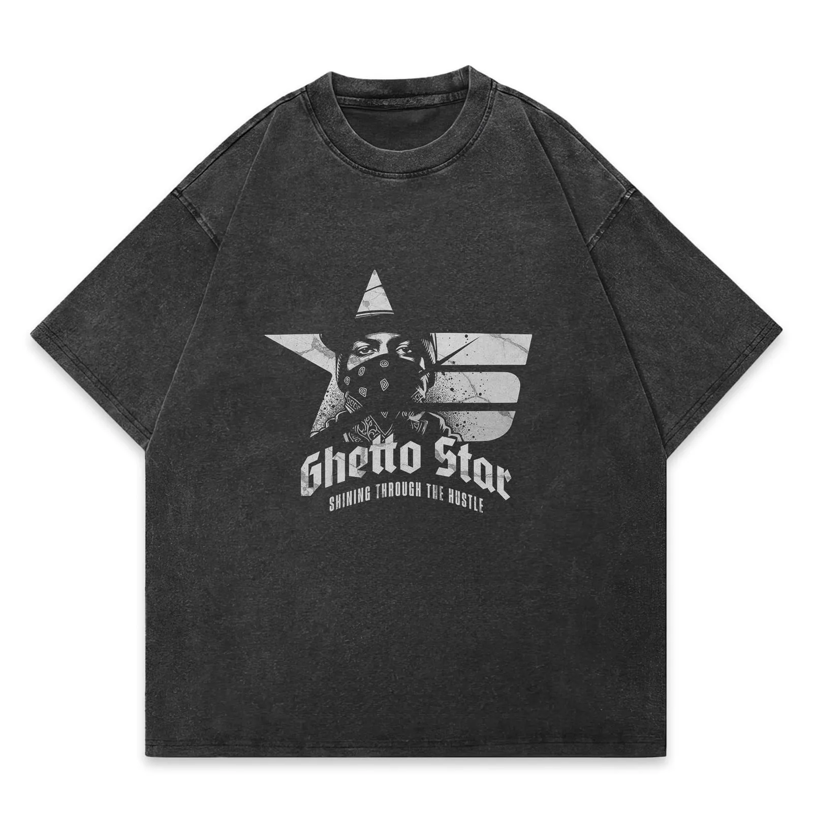 Ghetto Star Distressed Oversize T-Shirt