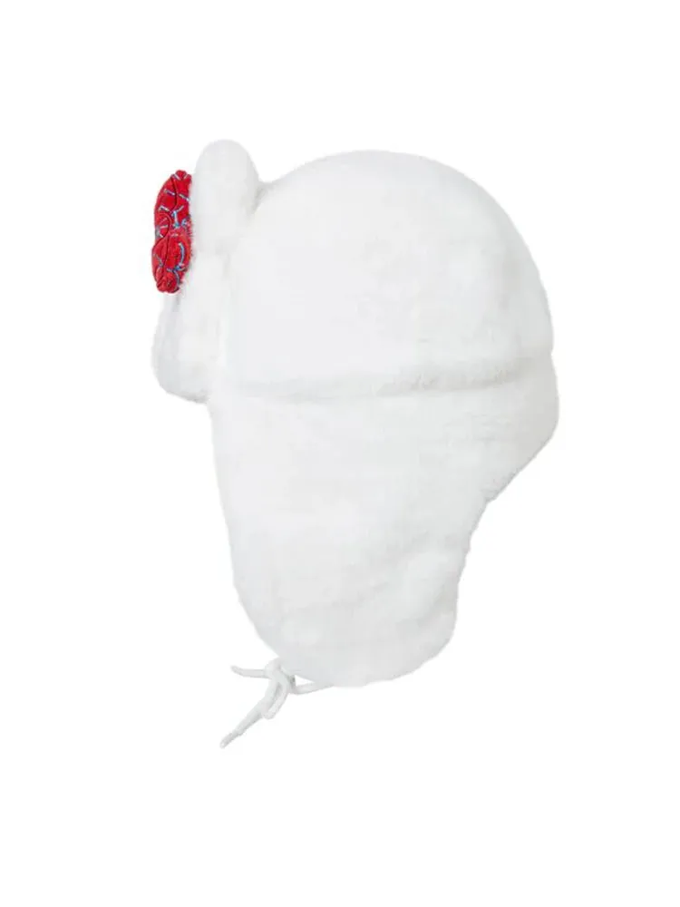 Kawaii Hello Kitty x Spider-Man Ushanka Hat (White)