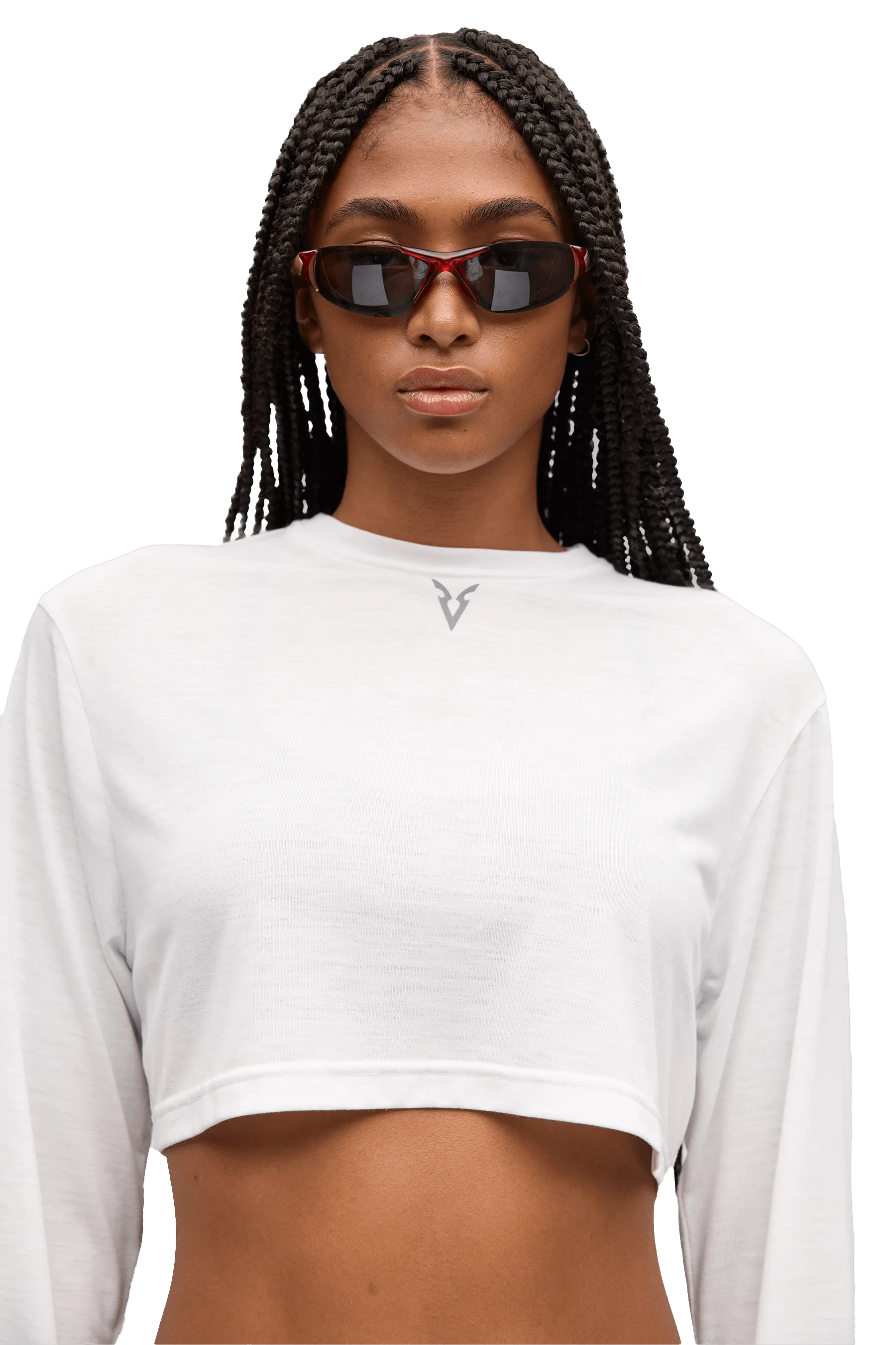 LONG SLEEVE BOXY T-SHIRT - Optic White