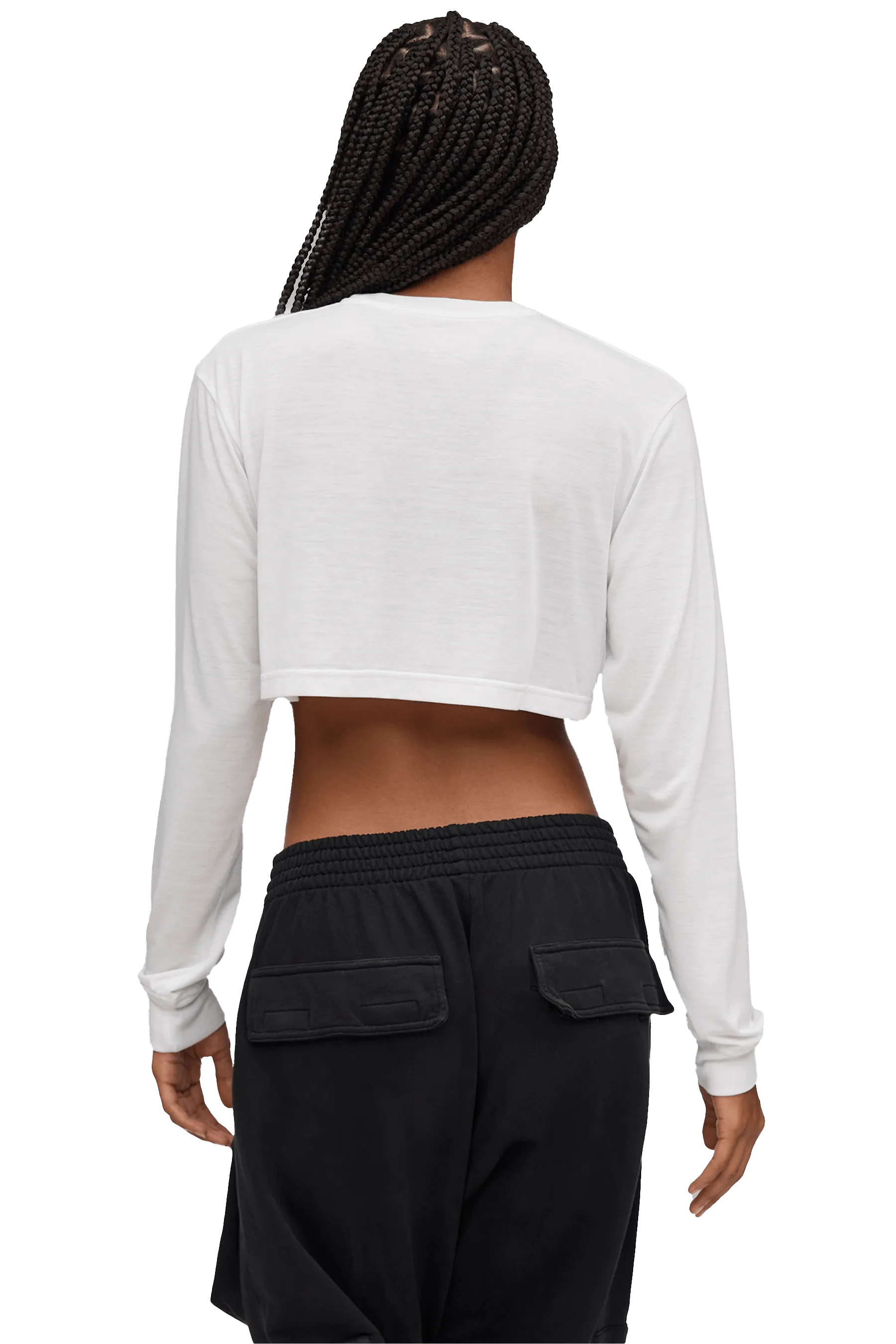 LONG SLEEVE BOXY T-SHIRT - Optic White