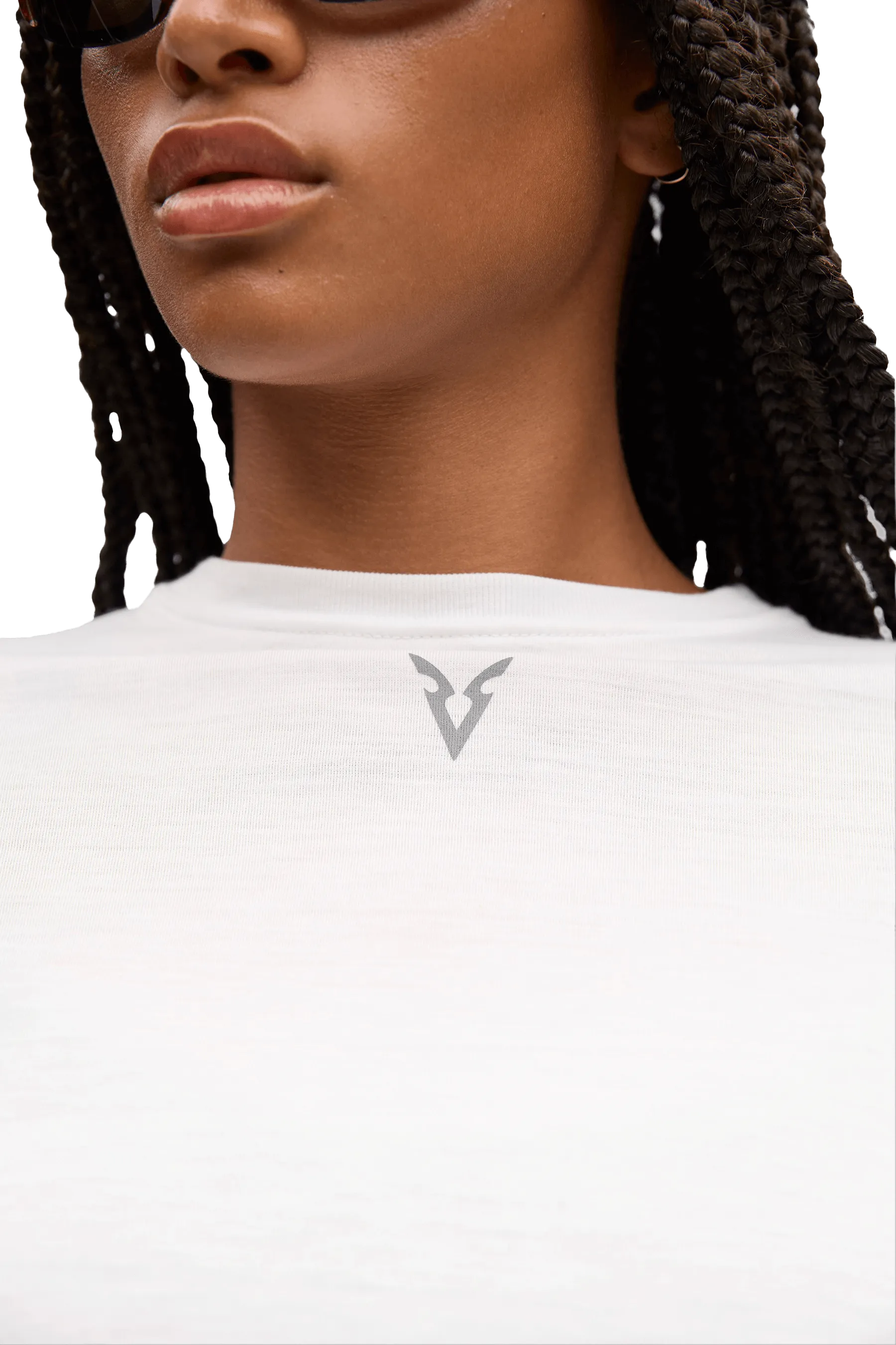 LONG SLEEVE BOXY T-SHIRT - Optic White