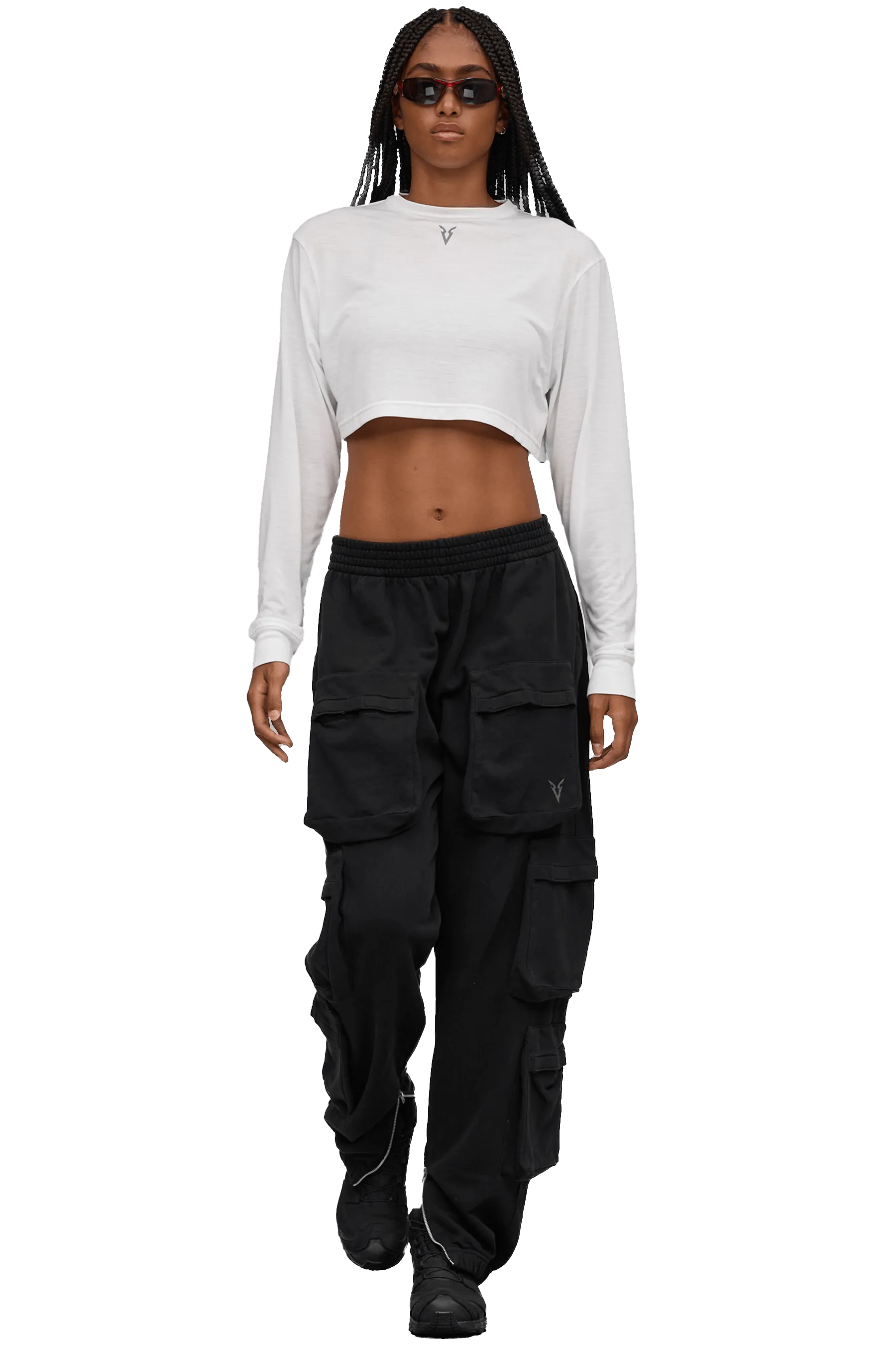 LONG SLEEVE BOXY T-SHIRT - Optic White