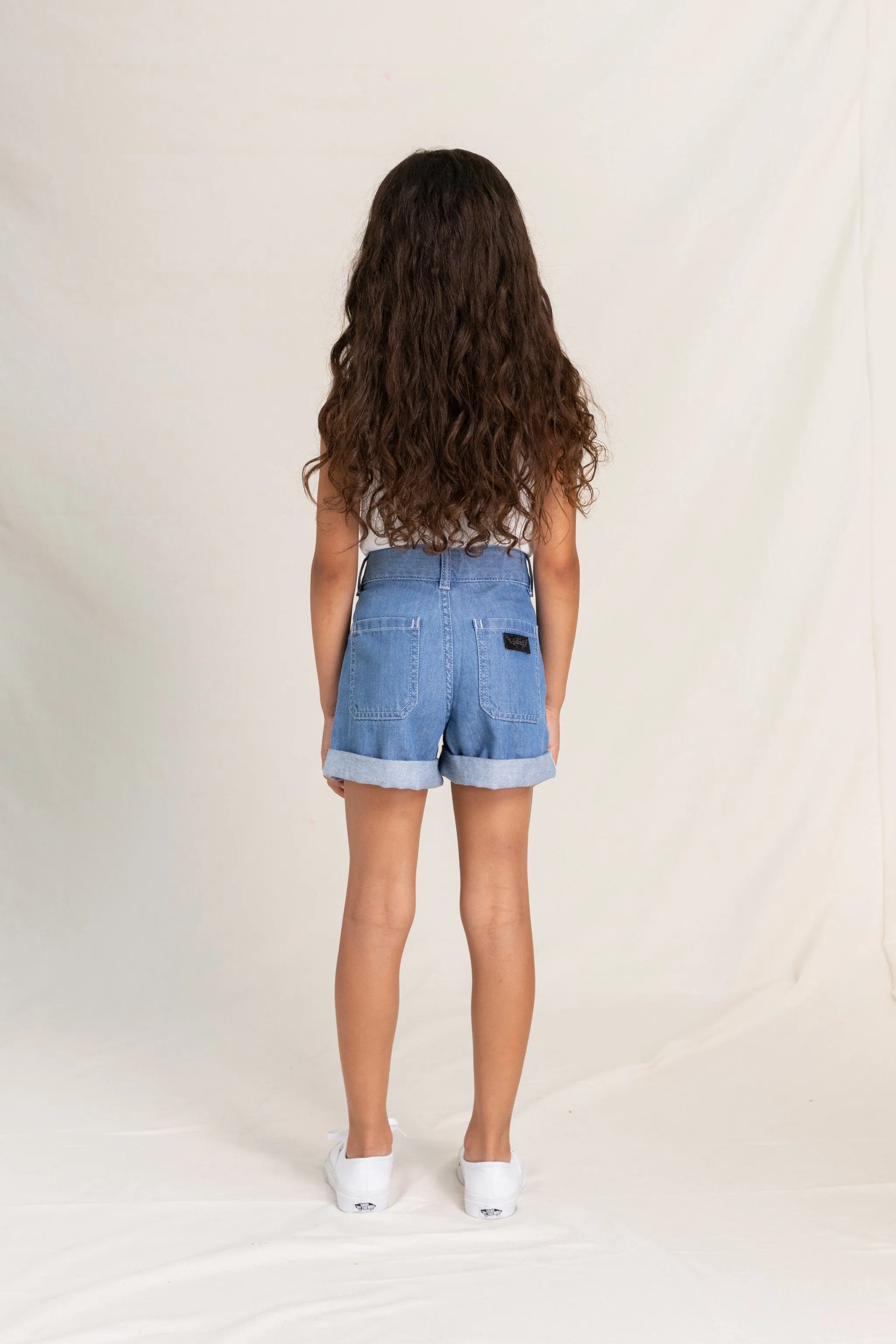 MARLIE Bleached Blue - Loose Fit Shorts