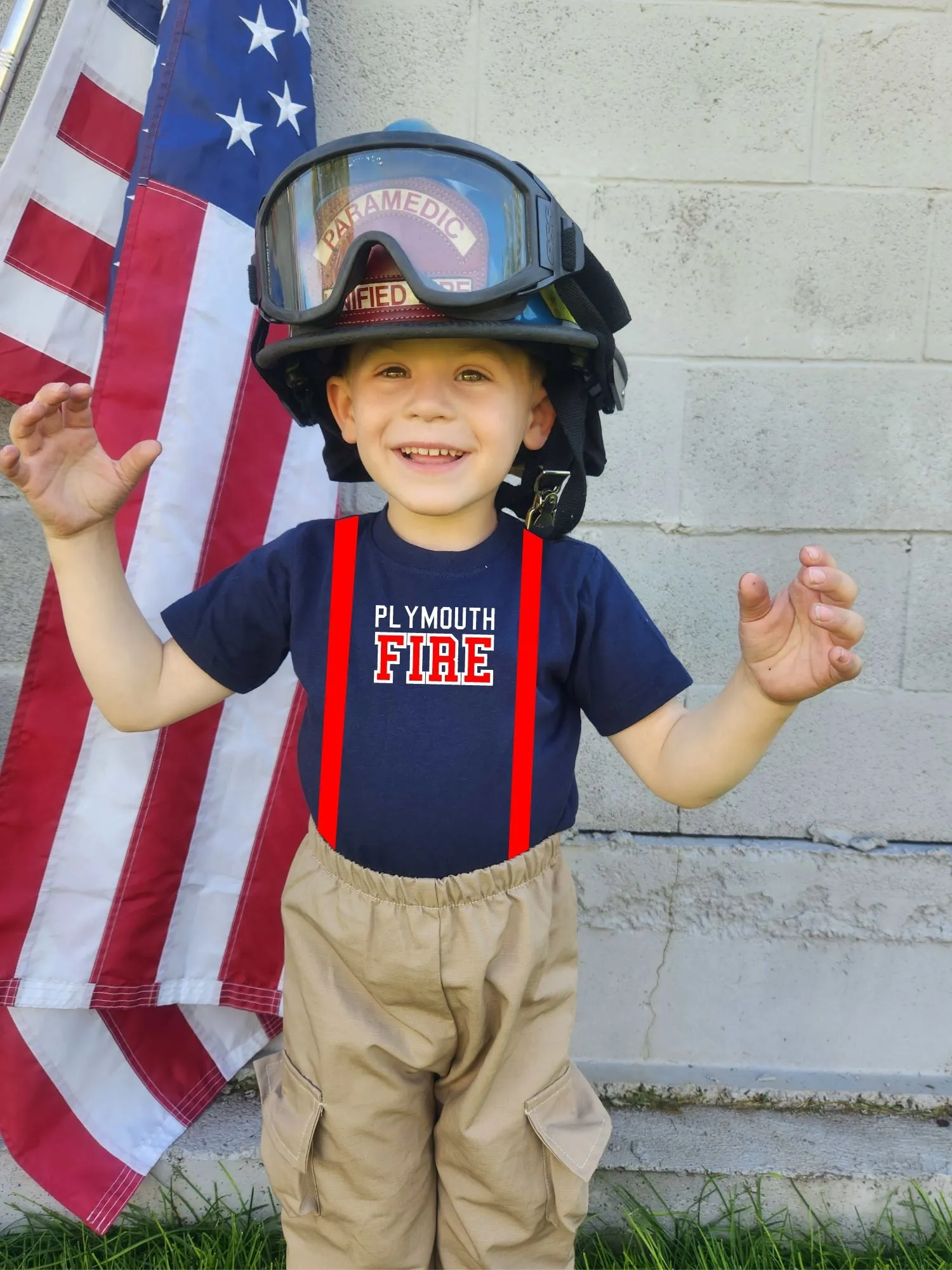 ORIGINAL Firefighter Personalized Navy Toddler Shirt (ONLY)