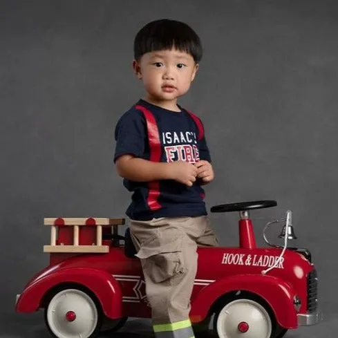 ORIGINAL Firefighter Personalized Navy Toddler Shirt (ONLY)