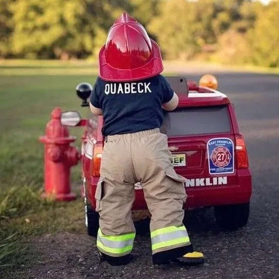 ORIGINAL Firefighter Personalized Navy Toddler Shirt (ONLY)