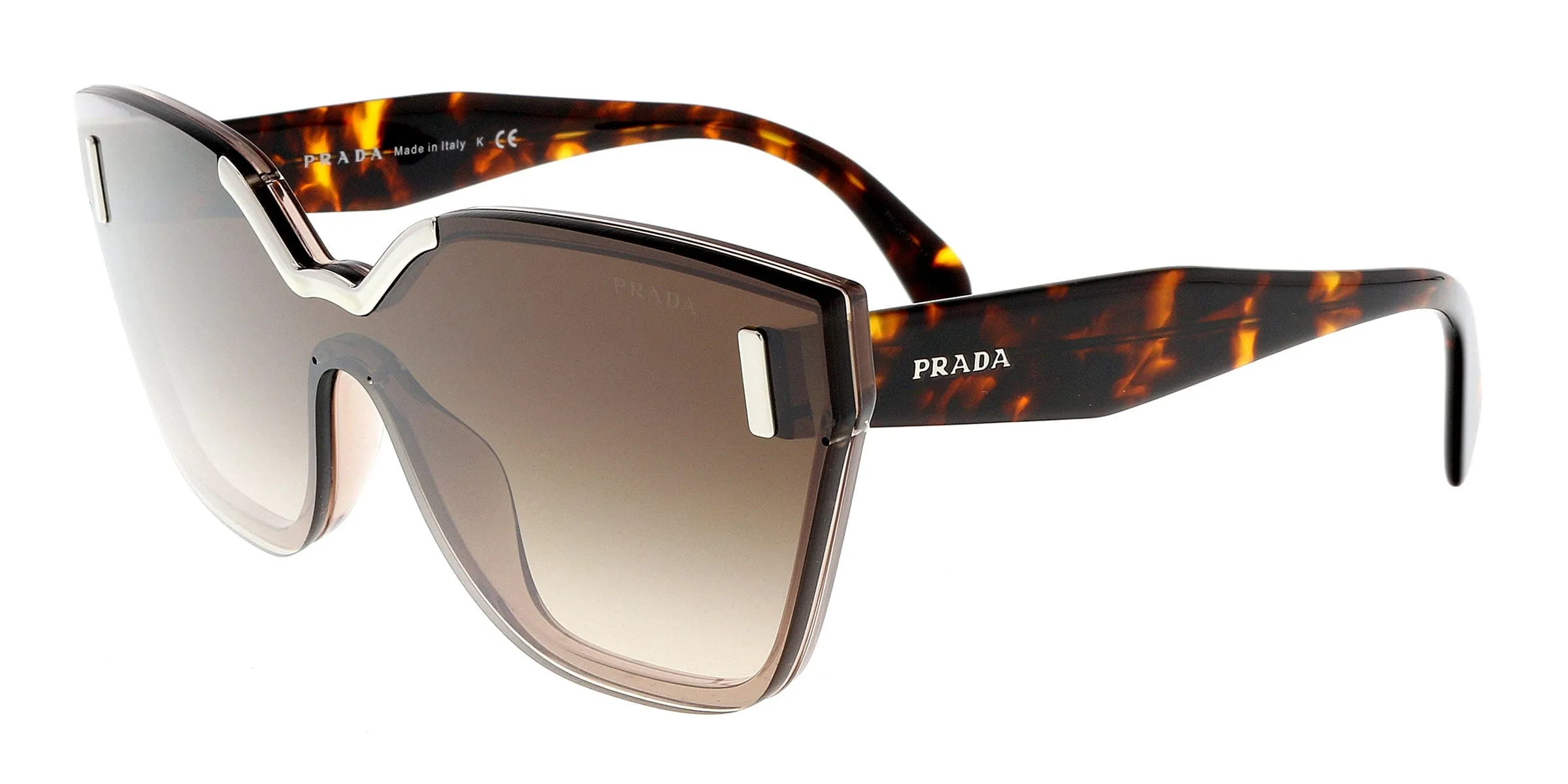 Prada PR 16TS VIQ6S1 CATWALK Light Brown Cateye Sunglasses