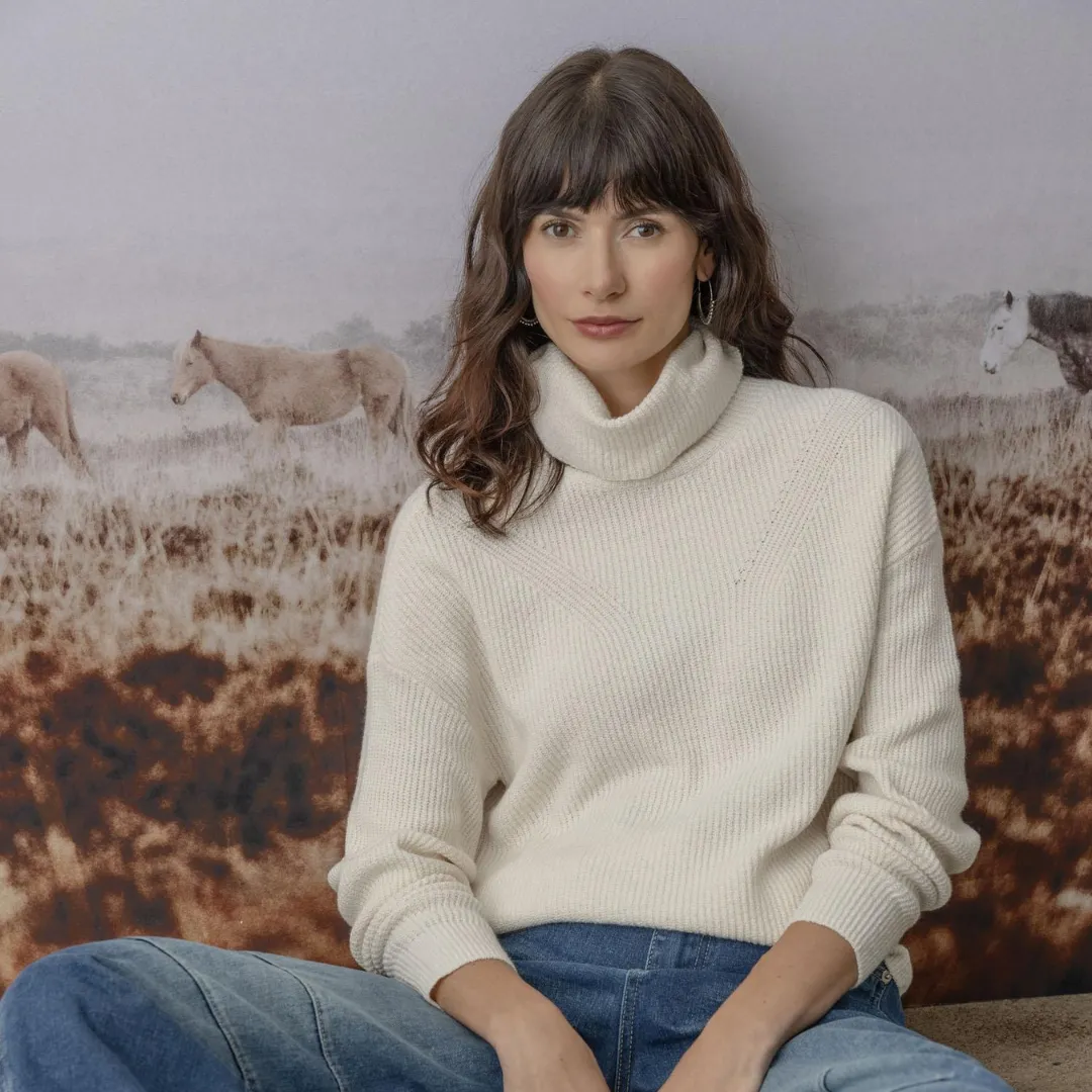 Relaxed Rib Turtleneck Sweater