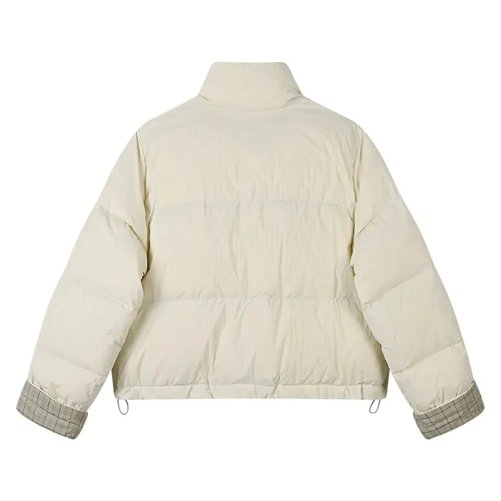 Reversible Plaid Lining Down Jacket