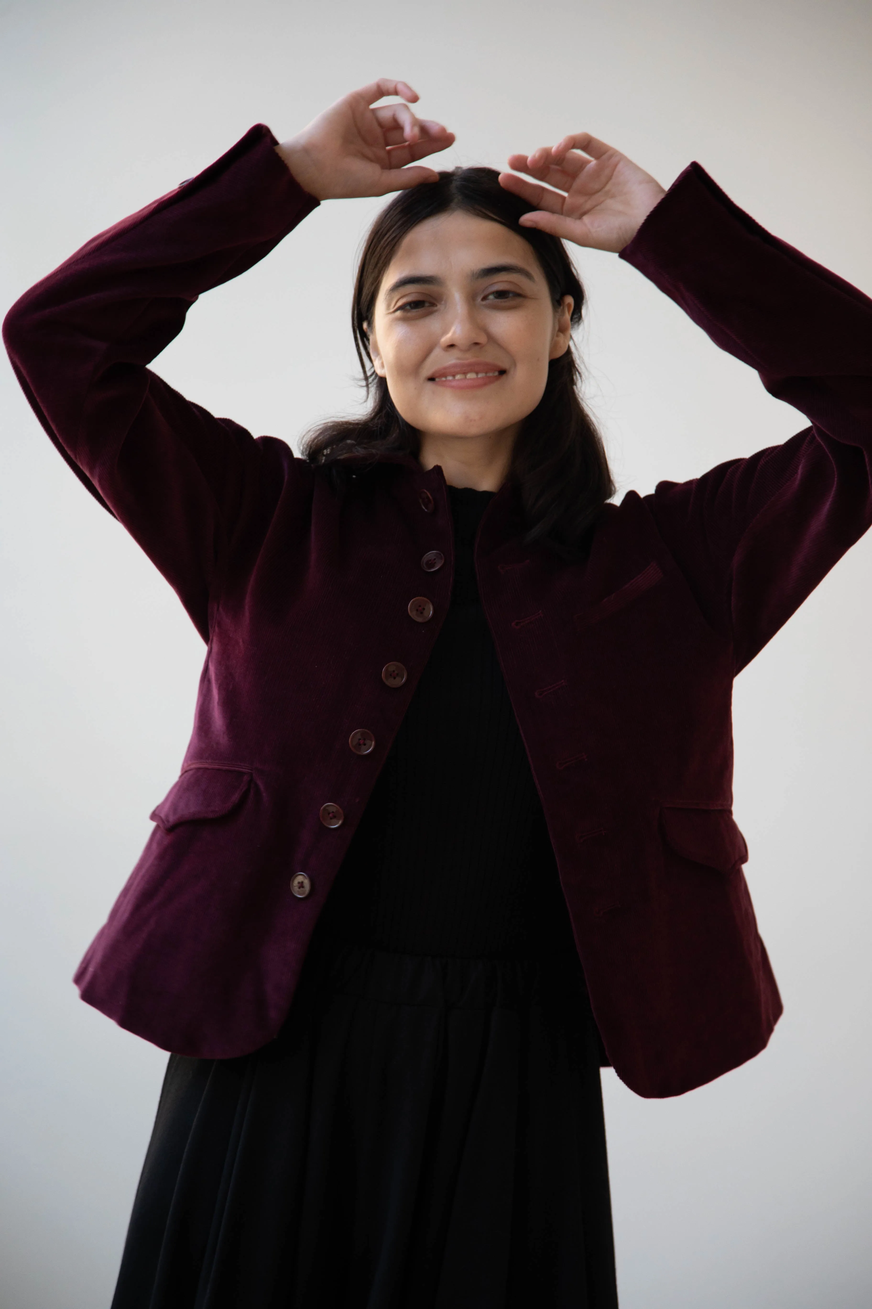 Seventyfive | Student Jacket in Plum Corduroy