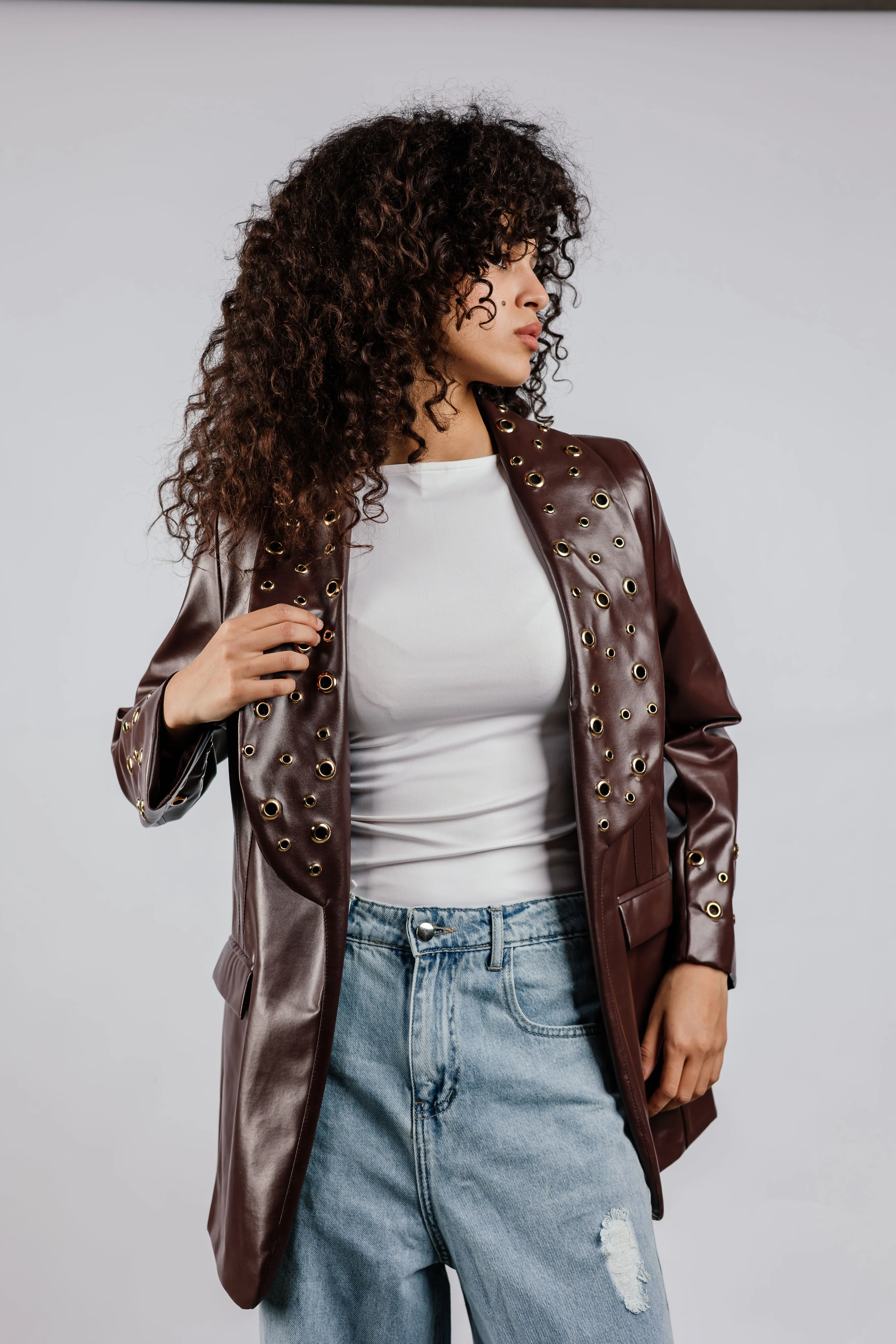 The Rebel Leather  Blazer