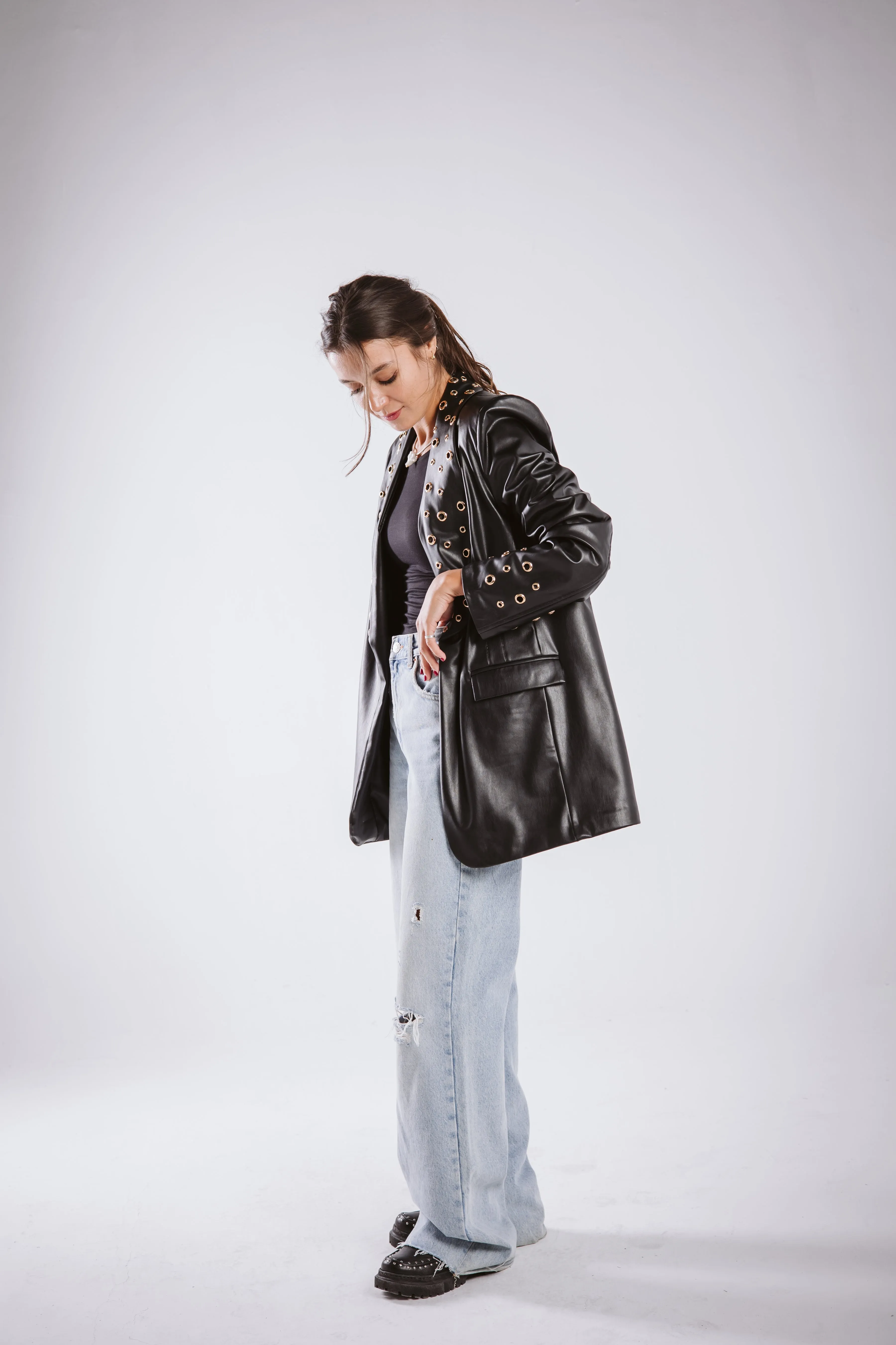 The Rebel Leather  Blazer