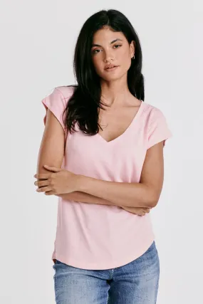 URI THERMAL V-NECK TOP PINK DIAMOND